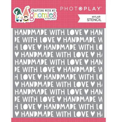 PhotoPlay Crafting With My Gnomies Stencil - Handmade